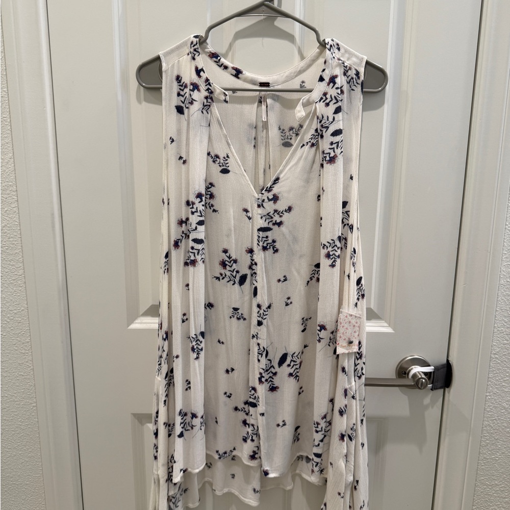 Free People Floral Sleeveless Tunic